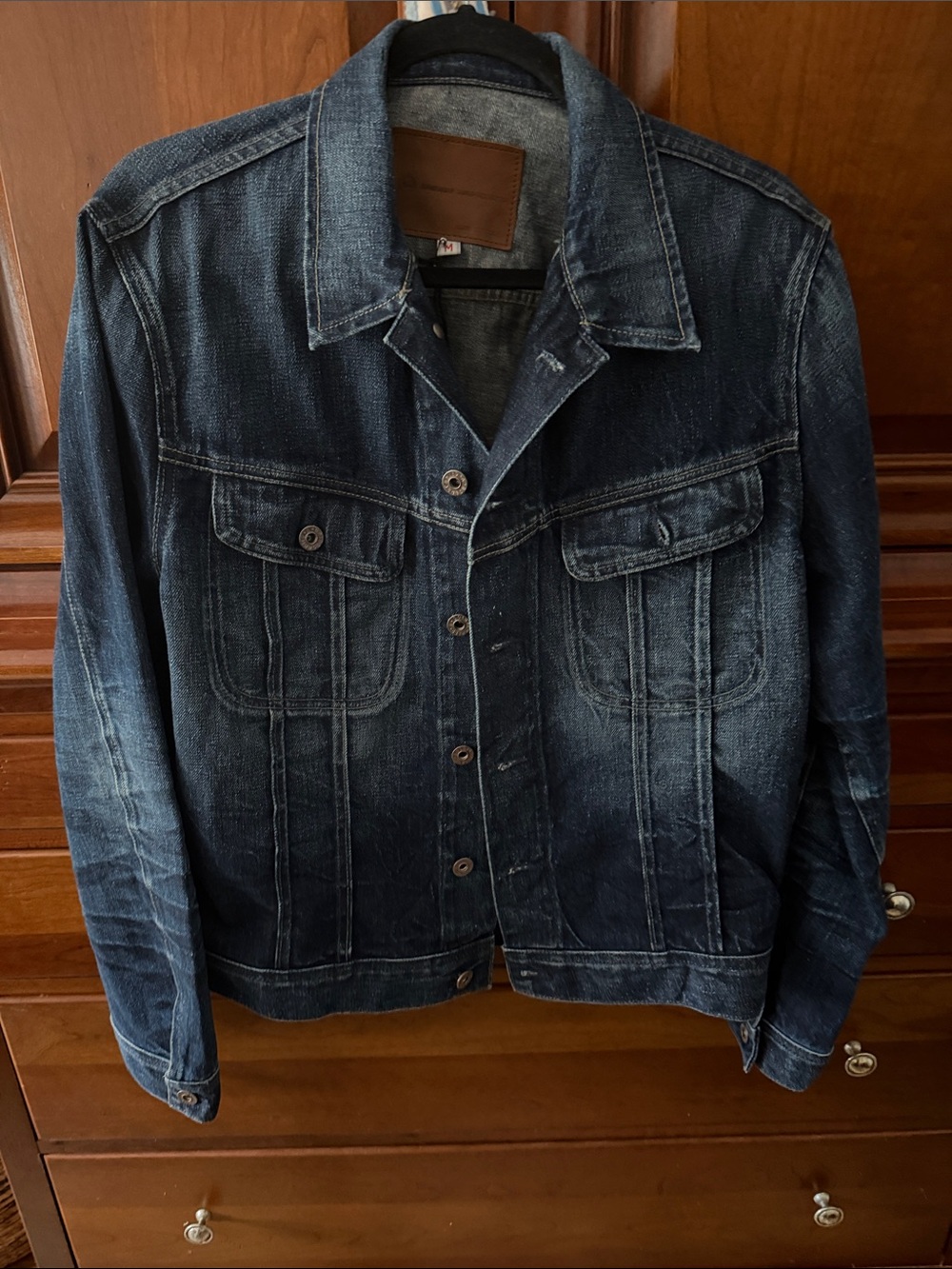 AG Men's Dark Blue Denim Jacket - Classic new